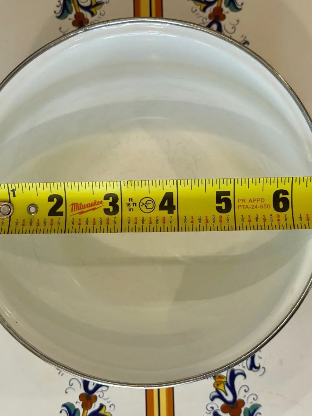 vintage yellow enamelware bowl